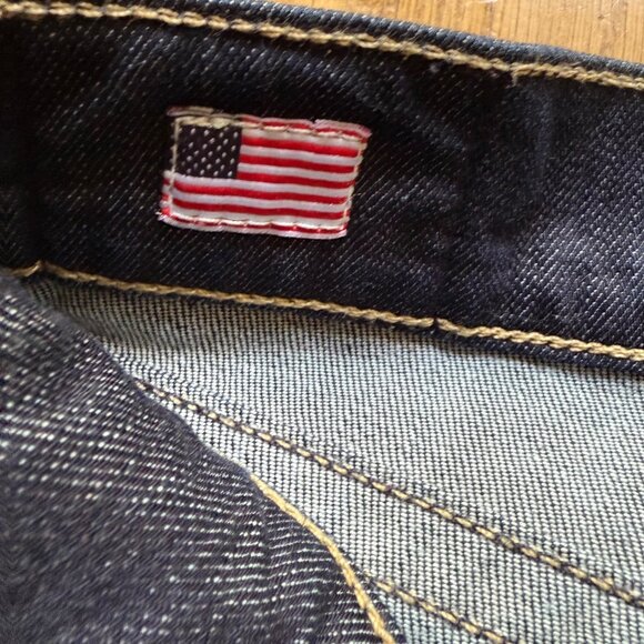 True Religion Men's 31 X 34 Geno Relaxed Slim Fit Dark Wash Denim Jeans - Picture 11 of 16